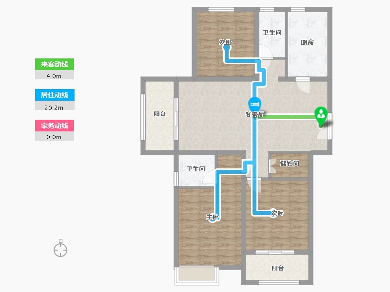 江苏省-盐城市-冠城华府-104.00-户型库-动静线