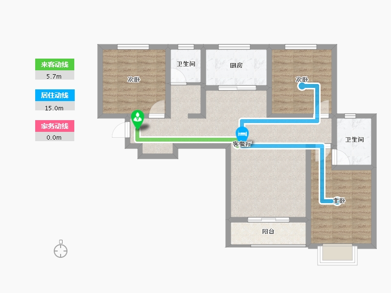 陕西省-宝鸡市-西凤佳苑-84.09-户型库-动静线