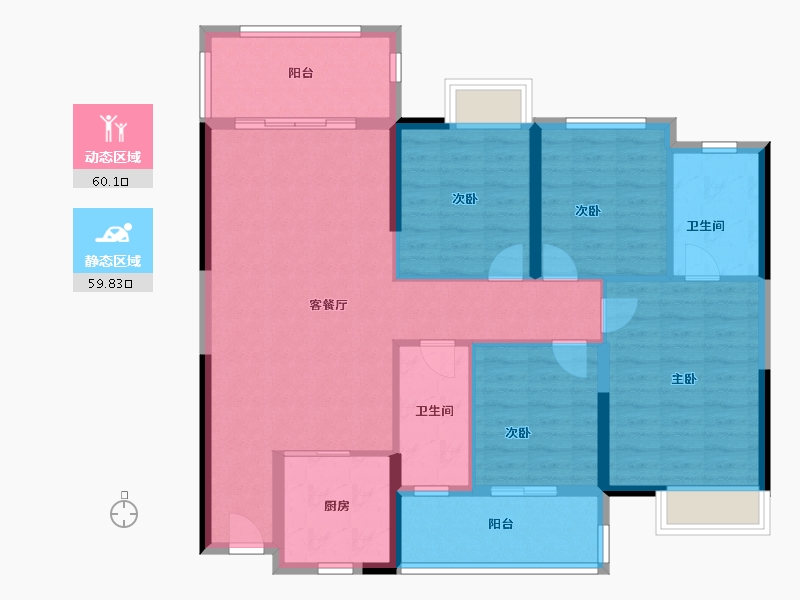 福建省-泉州市-百信御江帝景-108.00-户型库-动静分区