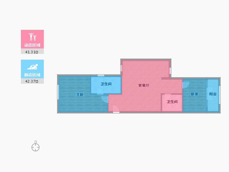 浙江省-嘉兴市-星海小镇-76.00-户型库-动静分区