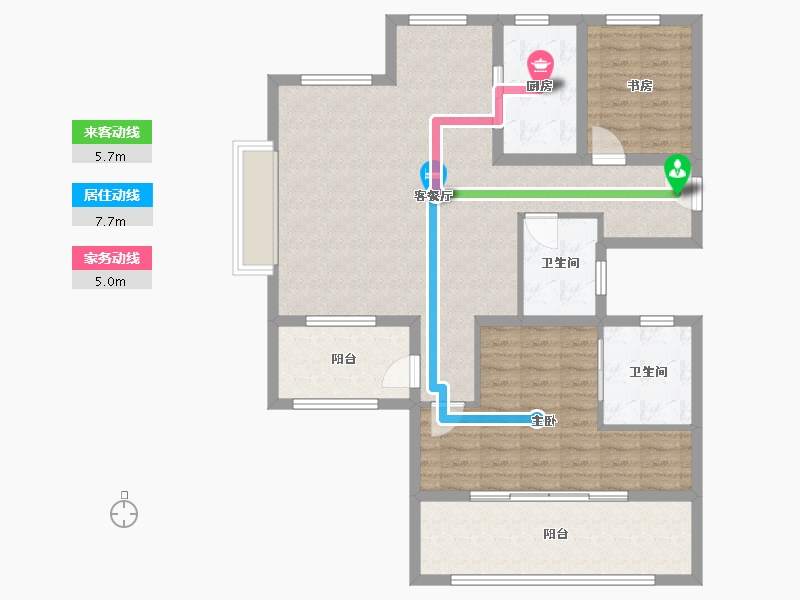 安徽省-合肥市-万科文一未来之光-102.22-户型库-动静线