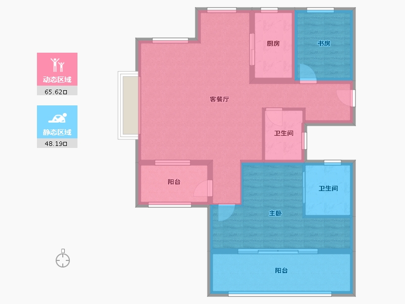 安徽省-合肥市-万科文一未来之光-102.22-户型库-动静分区