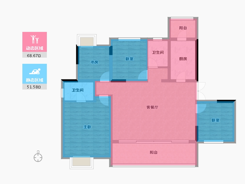 四川省-成都市-人居玺云府-108.00-户型库-动静分区