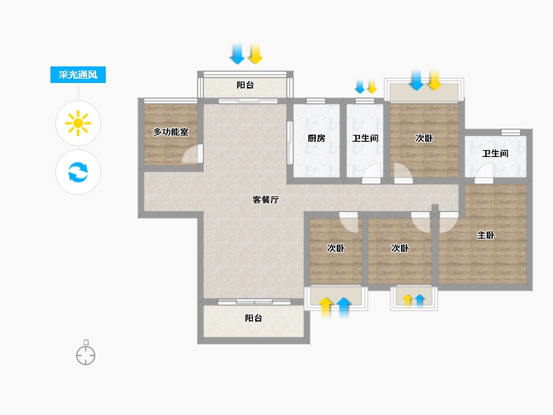 广东省-江门市-保利西海岸半岛-112.00-户型库-采光通风