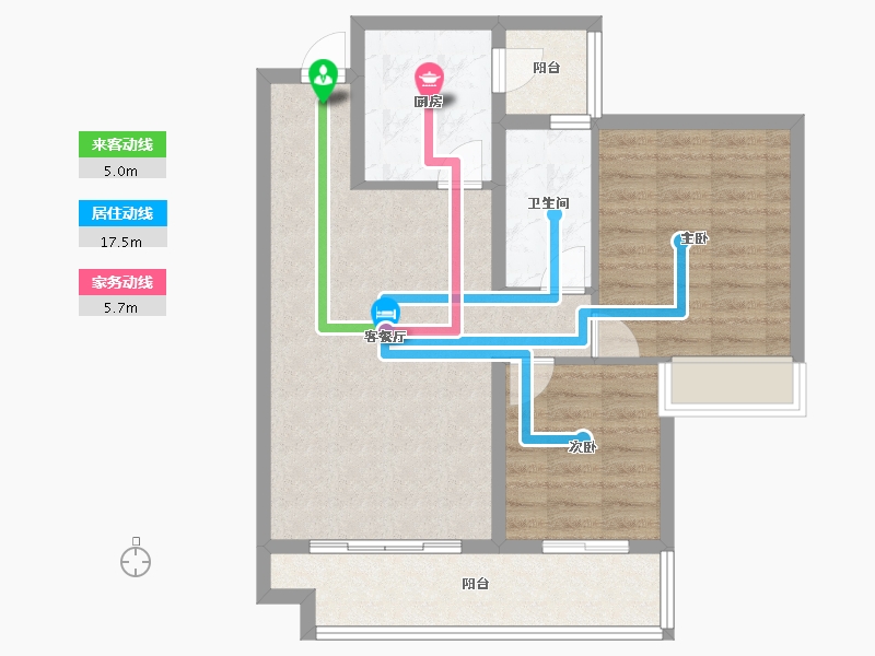 广西壮族自治区-河池市-峰景·学府壹號-74.40-户型库-动静线