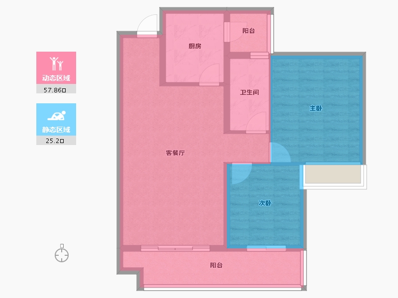 广西壮族自治区-河池市-峰景·学府壹號-74.40-户型库-动静分区