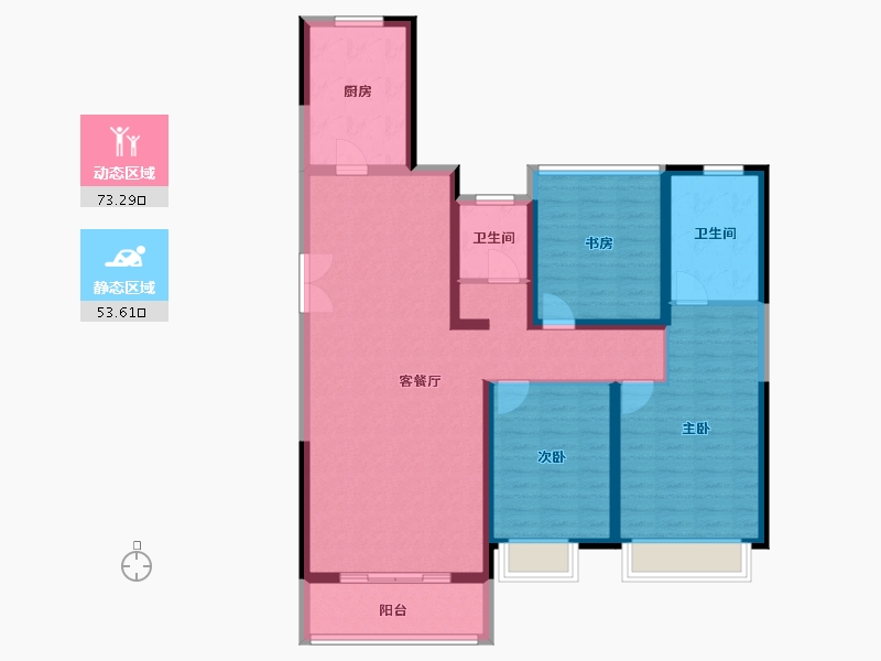 河南省-郑州市-朗悦公园府-114.13-户型库-动静分区