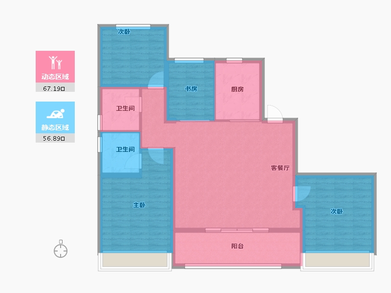 浙江省-舟山市-绿城凌波秋月-112.00-户型库-动静分区