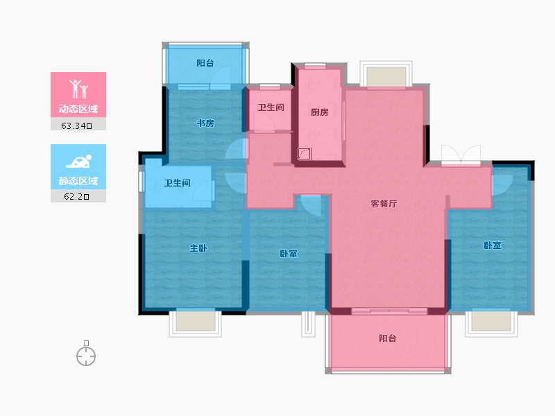 江苏省-镇江市-远洋香奈城三区-112.01-户型库-动静分区