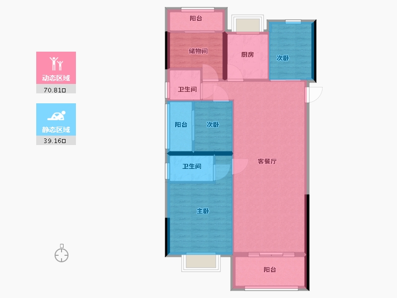 福建省-泉州市-晋兴学府-100.00-户型库-动静分区