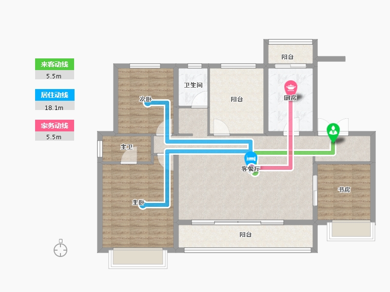 四川省-成都市-中梁御璟台-108.00-户型库-动静线