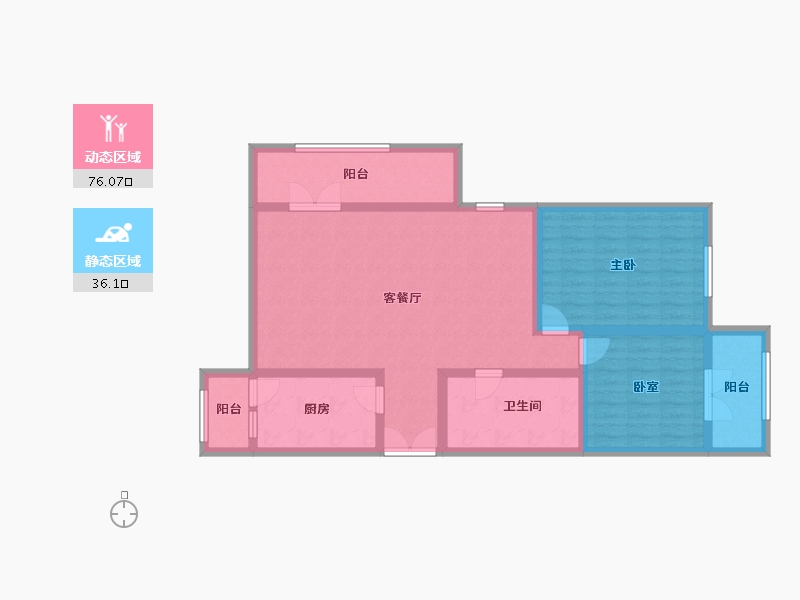 浙江省-嘉兴市-星海小镇-100.04-户型库-动静分区