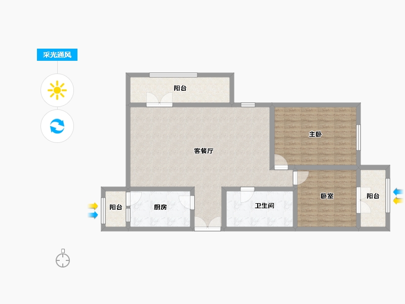 浙江省-嘉兴市-星海小镇-100.04-户型库-采光通风