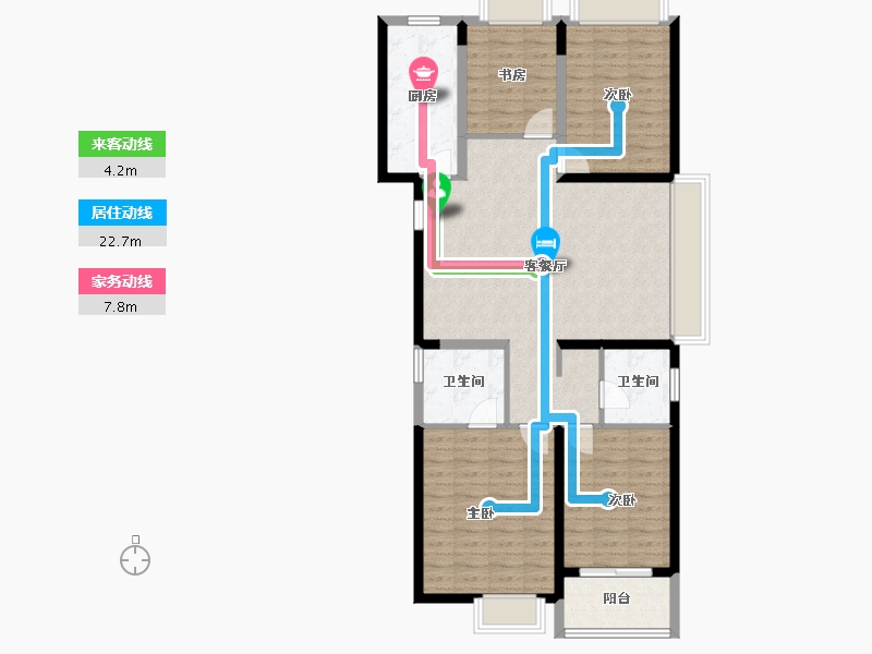 河南省-郑州市-朗悦公园府-107.97-户型库-动静线