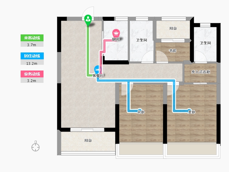 浙江省-温州市-招商德信·博悦湾-78.37-户型库-动静线