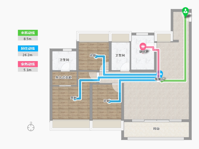 江苏省-苏州市-中国铁建吴韵青秀-111.24-户型库-动静线