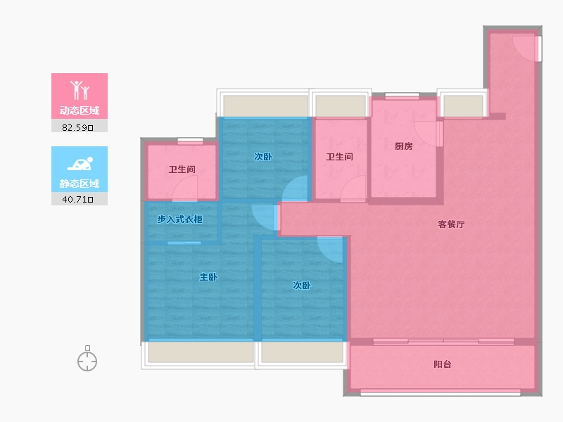 江苏省-苏州市-中国铁建吴韵青秀-111.24-户型库-动静分区