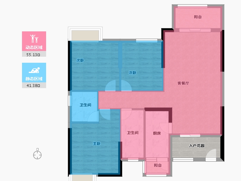 福建省-泉州市-百信御江帝景-92.01-户型库-动静分区