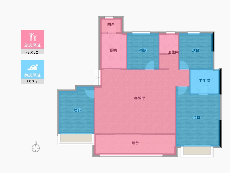 四川省-成都市-南山凌峯-118.06-户型库-动静分区