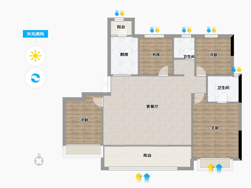 四川省-成都市-南山凌峯-118.06-户型库-采光通风