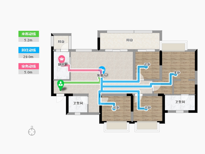 重庆-重庆市-北京城建龙樾生态城-98.22-户型库-动静线