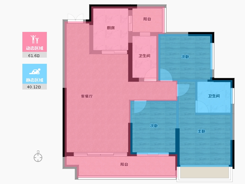 广西壮族自治区-河池市-峰景·学府壹號-91.20-户型库-动静分区