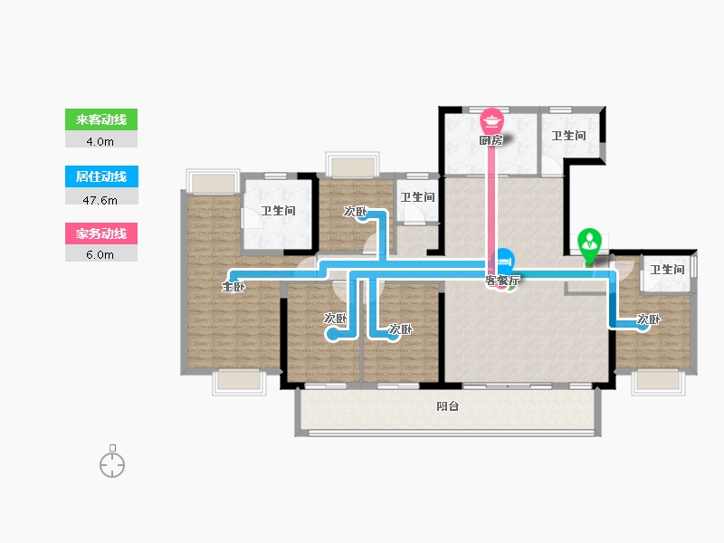 福建省-福州市-大东海世茂天玺-176.01-户型库-动静线