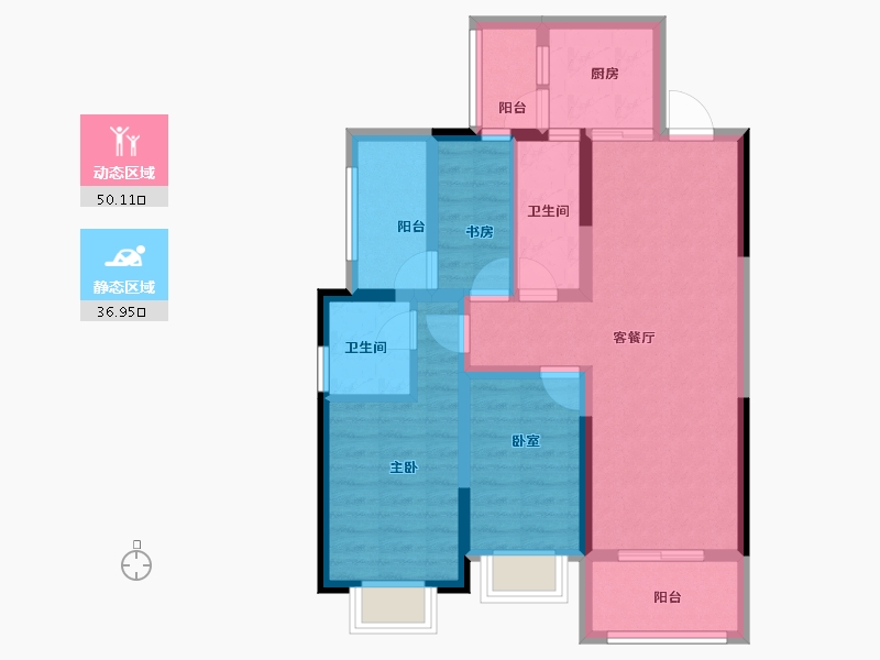 四川省-成都市-新城悦隽盛世-76.00-户型库-动静分区