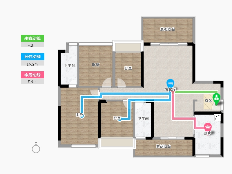 广东省-湛江市-君临世纪-119.87-户型库-动静线