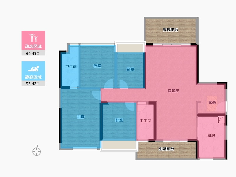 广东省-湛江市-君临世纪-119.87-户型库-动静分区