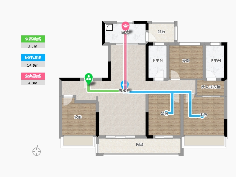 四川省-成都市-棠樾府-112.67-户型库-动静线