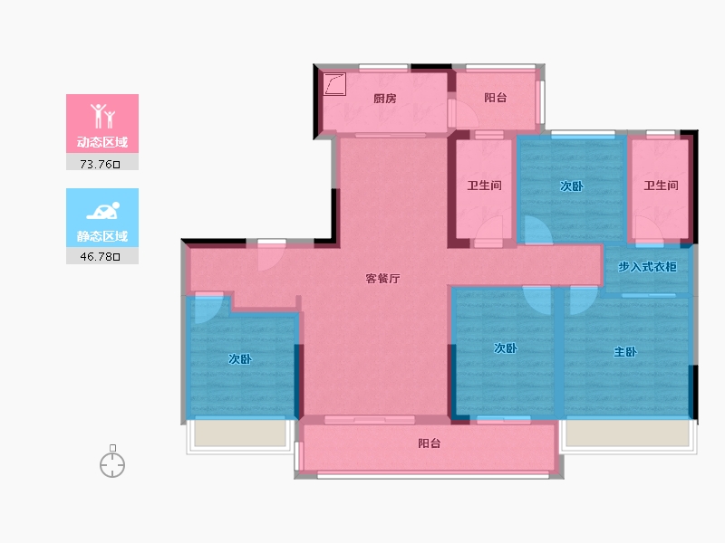 四川省-成都市-棠樾府-112.67-户型库-动静分区