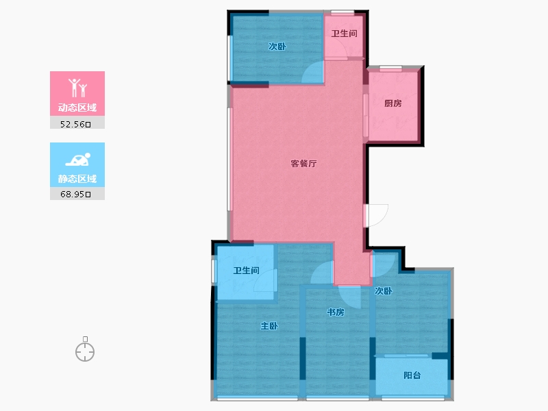 浙江省-绍兴市-元垄中南华著-110.01-户型库-动静分区