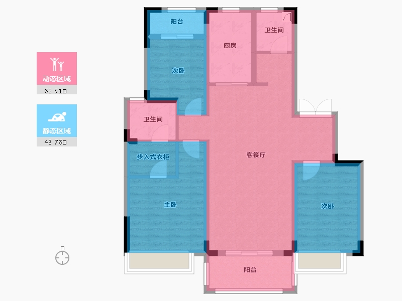 江苏省-南通市-春岚水韵-94.41-户型库-动静分区