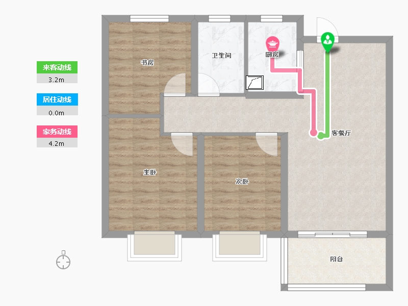 江苏省-镇江市-远洋香奈城三区-76.00-户型库-动静线