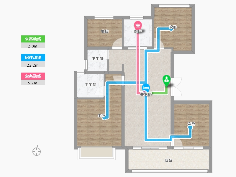 浙江省-宁波市-朴石青溪雲庐-94.41-户型库-动静线