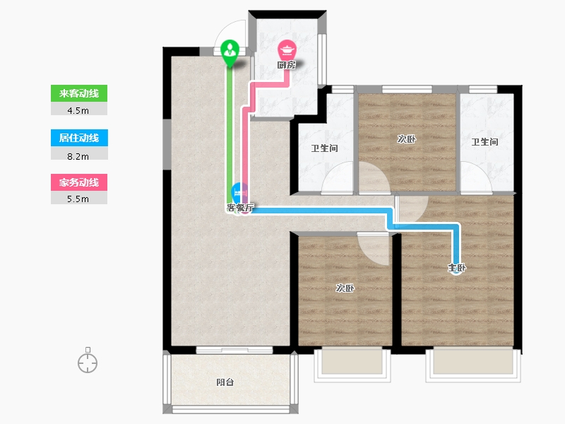 河南省-郑州市-东原阅城-87.21-户型库-动静线