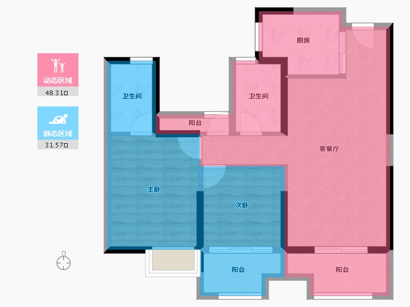 福建省-漳州市-​经发湖畔首府-70.40-户型库-动静分区