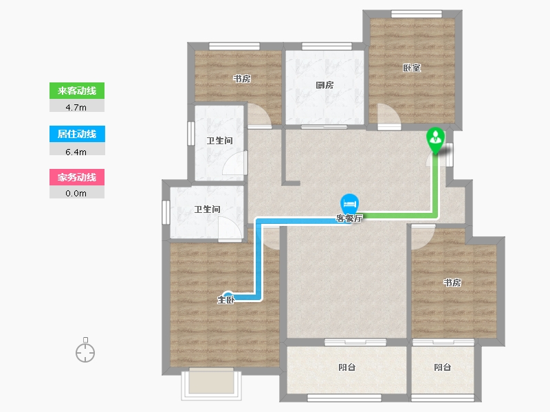 安徽省-合肥市-万科文一未来之光-103.02-户型库-动静线