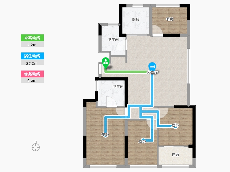 浙江省-绍兴市-元垄中南华著-101.00-户型库-动静线