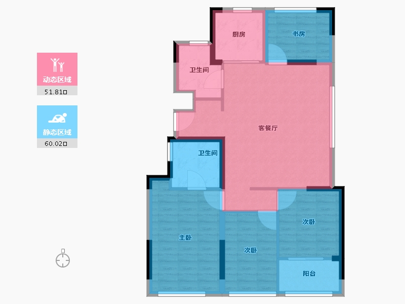 浙江省-绍兴市-元垄中南华著-101.00-户型库-动静分区