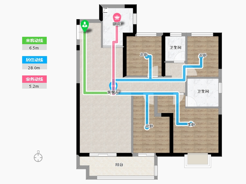 四川省-成都市-海伦堡玖悦府-98.39-户型库-动静线