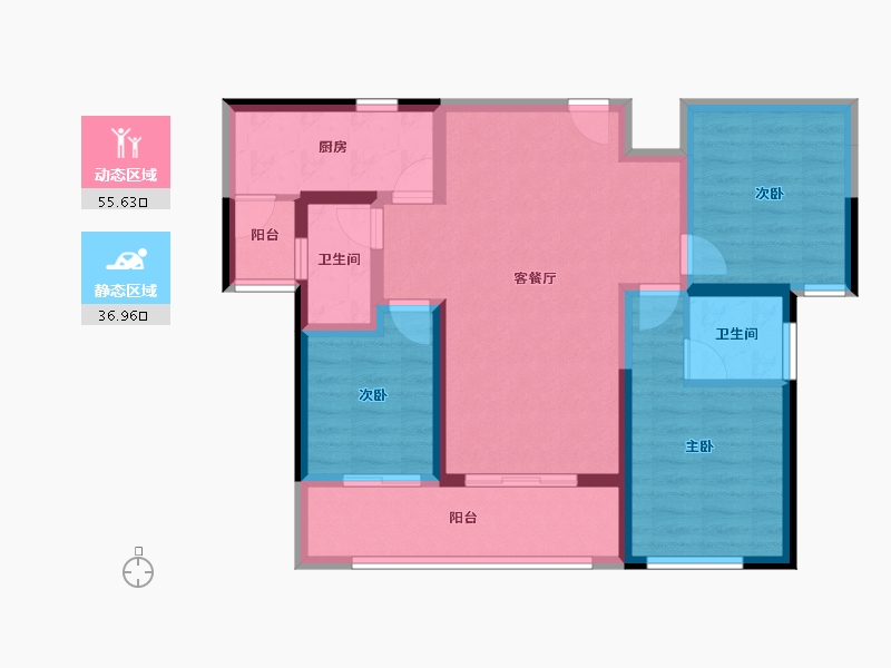 云南省-保山市-青阳郡-81.63-户型库-动静分区