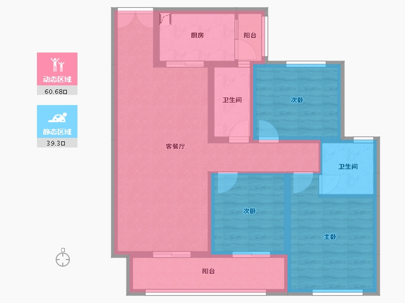 云南省-昆明市-乡鸭湖-88.40-户型库-动静分区