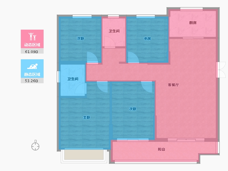 河南省-新乡市-新乡美好生活家园-104.00-户型库-动静分区