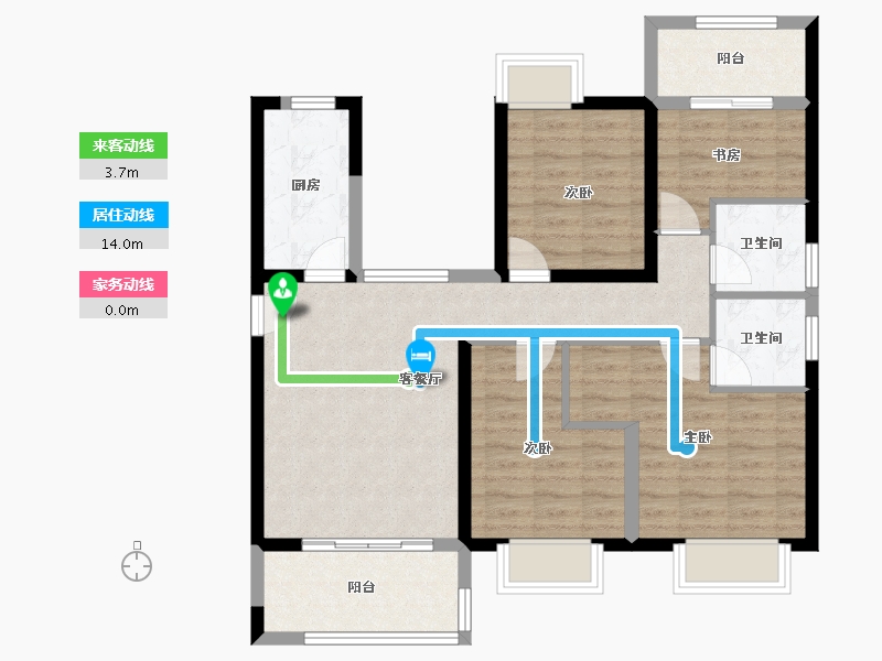 福建省-漳州市-​经发湖畔首府-86.32-户型库-动静线