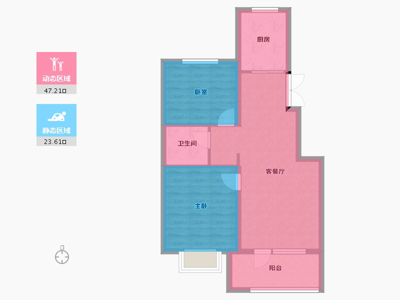 辽宁省-丹东市-江山和鳴-63.30-户型库-动静分区