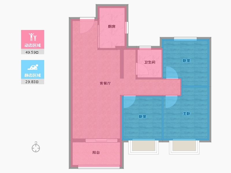 江西省-景德镇市-阳光城文澜云邸-71.20-户型库-动静分区