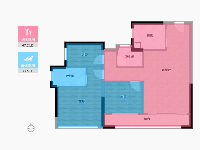 福建省-厦门市-中海环东时代-72.00-户型库-动静分区