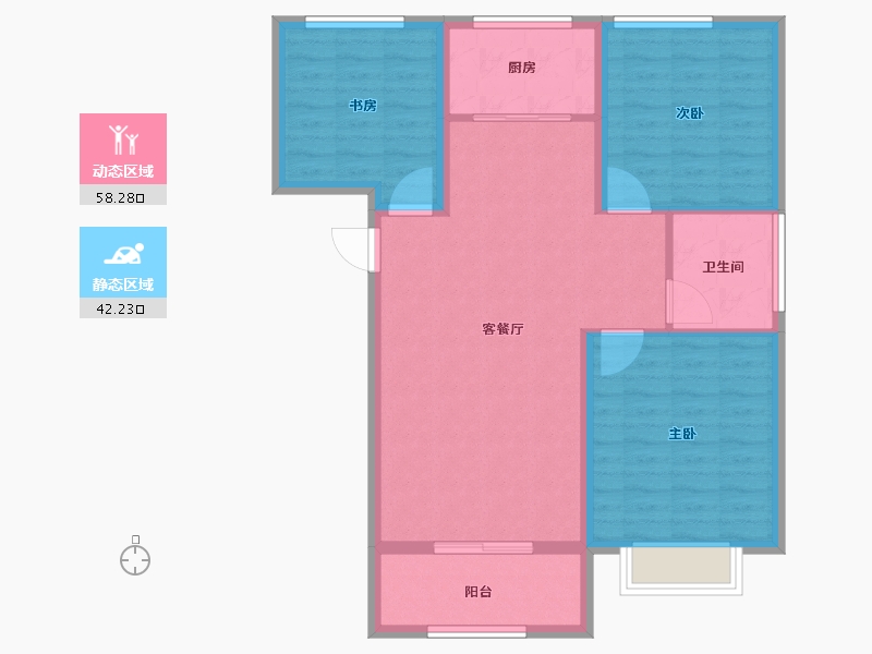 河北省-石家庄市-东创观澜上院-91.11-户型库-动静分区